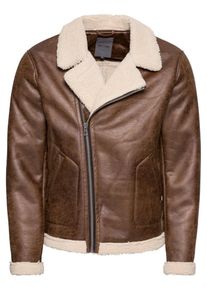Only & Sons Only & Sons, Herren Jacke 'Benno Pu Aviator Otw', Braun / Eierschale