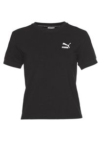 Puma, Damen T-Shirt 'Enges T7', Schwarz / Weiß