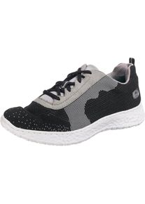 Rieker, Damen Sneakers, Grau / Schwarz