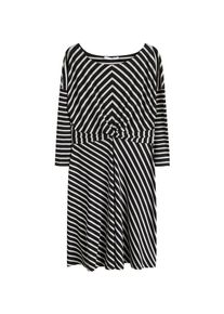 Violeta by Mango, Damen Kleid 'Malva', Schwarz / Weiß