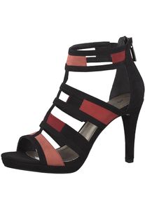 Tamaris, Damen Sandale 'Strappy Heel Coloured', Pink / Schwarz