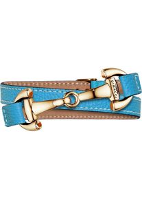 dimacci, Damen Armband 'Alba', Aqua / Hellbraun / Silber