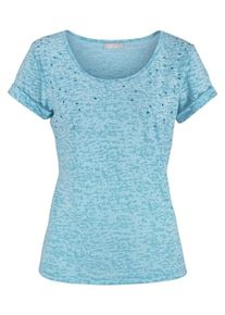 Cheer, Damen Rundhalsshirt, Türkis