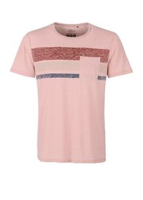 s.Oliver RED LABEL, Herren T-Shirt, Blau / Rosa / Rotmeliert