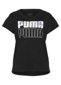 Puma, Damen Funktionsshirt 'MODERN SPORT GRAPHIC TEE', Schwarz / Wei&szlig;