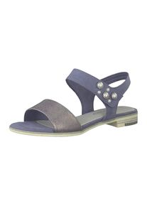 Marco Tozzi, Damen Sandalen, Dunkellila / Silber