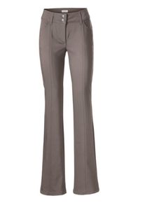 Heine, Damen Bodyform-Bootcut-Hose, Taupe