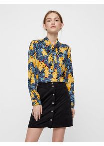 Véro Moda VERO MODA, Damen Langarmbluse, Blau / Gelb / Rot