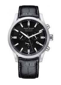 Claude Bernard, Herren Chronograph '10222 3C NV', Schwarz / Silber