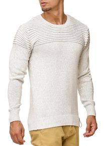 INDICODE JEANS, Herren Pullover 'Thibault', Ecru