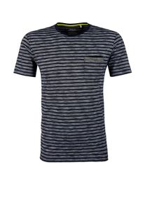 s.Oliver RED LABEL, Herren Ringelshirt, Nachtblau / Blaumeliert