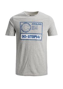 Jack & Jones JACK & JONES, Herren T-Shirt, Blau / Graumeliert / Weiß