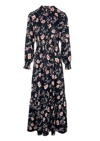 Heine, Damen Druckkleid, Rosa / Schwarz