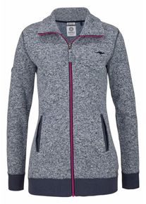 Kangaroos, Damen Strickfleecejacke, Blaumeliert