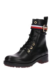 Tommy Hilfiger, Damen Schn&uuml;rstiefel 'CORPORATE BELT', Mischfarben / Schwarz