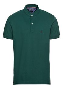 Tommy Hilfiger, Herren Polo-Shirt 'TIPPED MAO COLLAR RE', Dunkelgrün