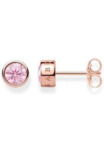 Thomas Sabo, Damen Paar Ohrstecker 'Pinker Stein, H1963-416-9', Rosegold / Pink