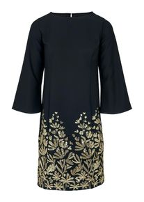 Heine, Damen Kleid, Gold / Schwarz
