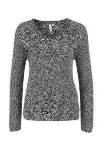 Q/S Designed By, Damen Pullover, Schwarzmeliert
