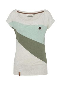 Naketano, Damen Shirt 'Herbert', Hellgrau / Hellgrün