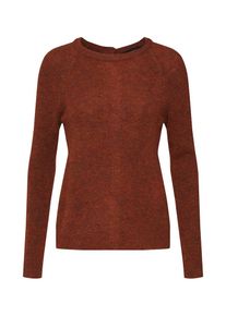 Véro Moda VERO MODA, Damen Pullover 'VMCUDDLE BUTTON MOHAIR LS ONECK BLOUSE', Rostbraun
