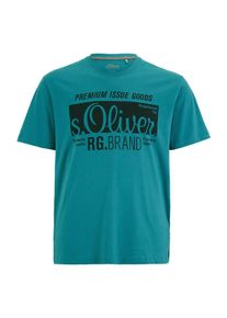 s.Oliver RED LABEL, Herren Shirt, Türkis / Schwarz