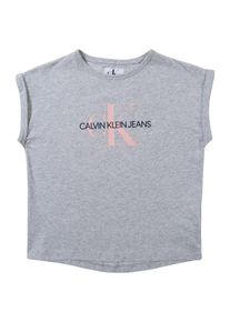 Calvin Klein Jeans, Mädchen Top 'MONOGRAM LOOSE FIT TEE', Graumeliert
