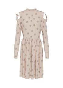 Review, Damen Kleid 'OPEN SHOULDER DR D-KLEID', Beige / Hellgrau