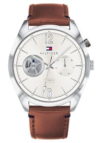 Tommy Hilfiger, Herren Uhr 'Deacan 1791550', Braun / Silber / Perlweiß