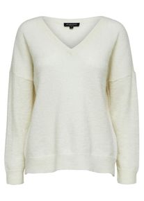 Selected Femme, Damen Strickpullover, Perlweiß