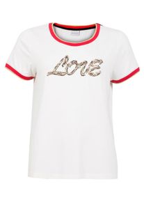 IN FRONT, Damen T-Shirt 'CECILIA', Offwhite