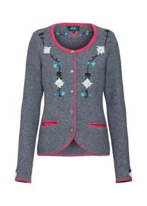 Wiesnk&ouml;nig Wiesnk&ouml;nig, Damen Strickjacke 'Claris', Grau / Pink