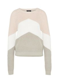 Object, Damen Strickpullover 'GRAPH', Grau / Rosa / Weiß