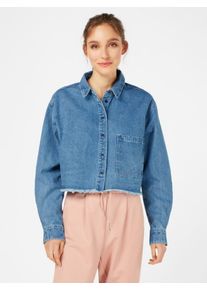 Native Youth, Damen Cropped Bluse 'AEGEAN', Blue Denim
