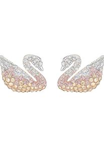 Swarovski, Damen Ohrstecker 'Iconic Swan 5215037', Gold / Rosé / Silber