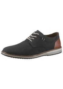 Rieker, Herren Schnürschuh, Nachtblau / Rostbraun