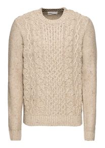 Pier One, Herren Pullover 'Chunky Cable Knit Jumper', Beige