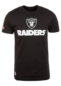 New Era, Herren T-Shirt 'Oakland Raiders', Schwarz / Wei&szlig;