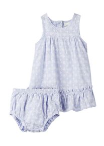 name it, Mädchen Kleid, Rauchblau / Weiß