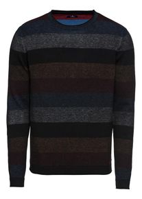 Tom Tailor, Herren Pullover, Nachtblau / Braun / Basaltgrau
