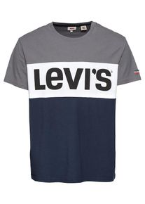 Levi's LEVI'S, Herren T-Shirt 'COLORBLOCKTEE', Dunkelbraun / Grau / Wei&szlig;