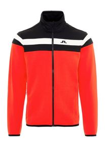 J. Lindeberg J.Lindeberg, Herren Jacke 'Moffit Mid Tech Jersey', Orangerot / Schwarz / Weiß