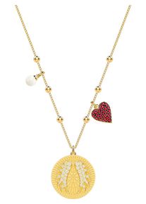 Swarovski, Damen Kette 'Lucky Goddess 5461801', Goldgelb / Dunkellila / Silber