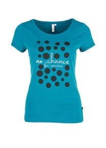 Q/S Designed By, Damen Jerseyshirt, Himmelblau / Schwarz / Wei&szlig;