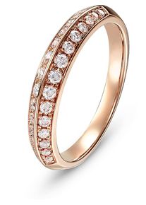 Christ, Damen Ring '87555895', Rosegold / Transparent