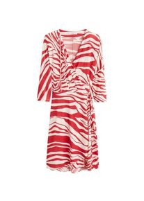 Mango, Damen Kleid 'Crossce', Hellrot / Naturweiß