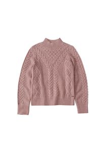 Abercrombie & Fitch Abercrombie & Fitch, Damen Pullover 'CABLE MOCK NECK & PATTERN', Rosa