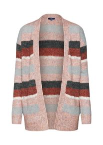 Tom Tailor, Damen Cardigan, Grau / Graphit / Ros&eacute; / Merlot / Wei&szlig;
