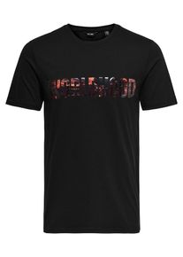 Only & Sons Only & Sons, Herren T-Shirt, Rot / Schwarz