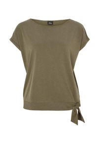 s.Oliver BLACK LABEL, Damen Oversize-Shirt mit Knoten-Detail, Khaki